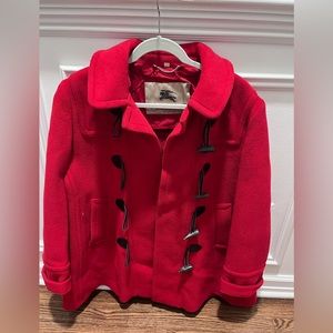 Burberry red wool coat. Very good condition